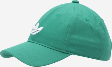 ADIDAS ORIGINALS Czapka z daszkiem 'Adicolor Classic Trefoil' w kolorze zielony: przód