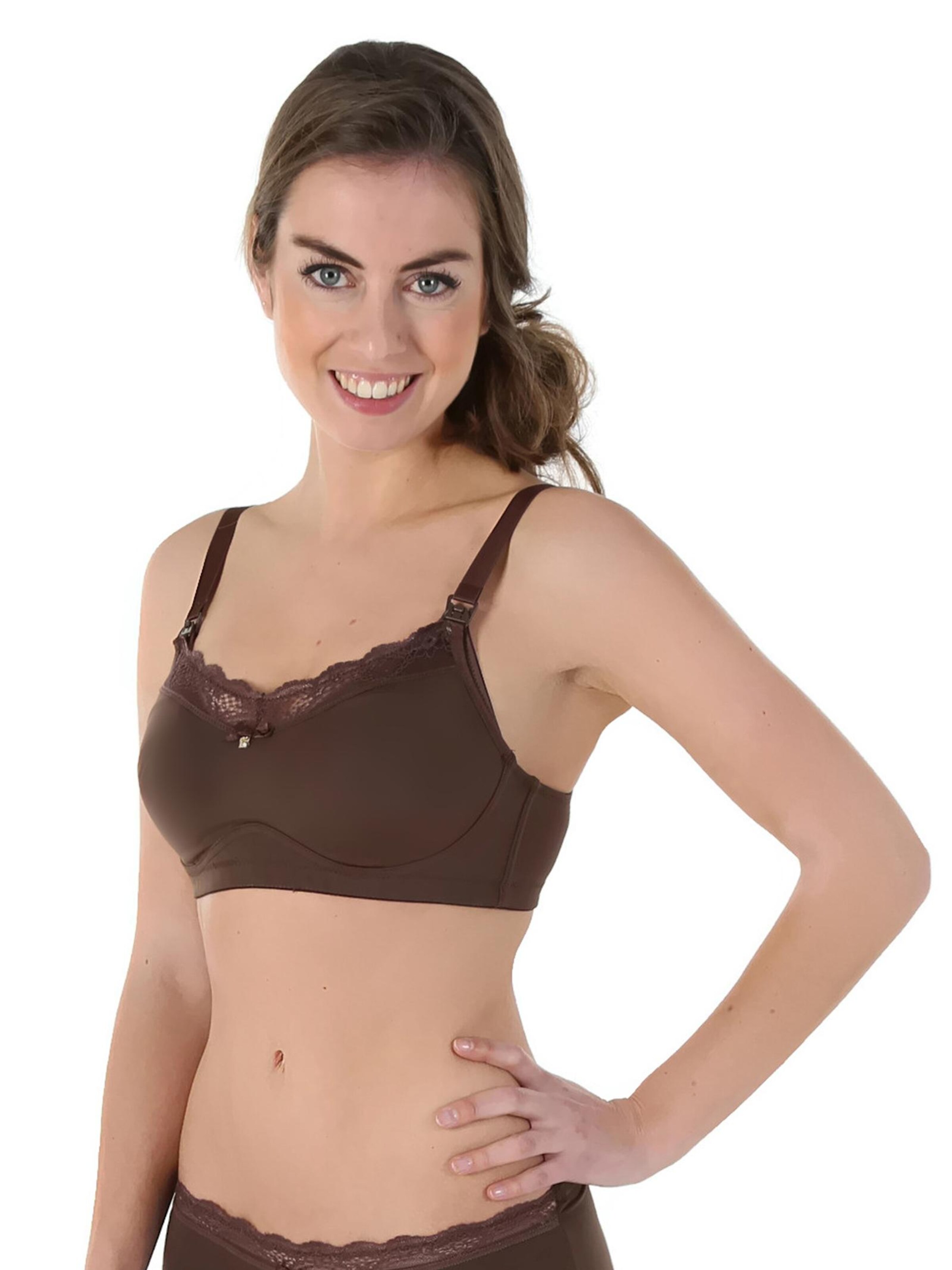petit amour Balconette Nursing Bra 'ELLA' in Brown