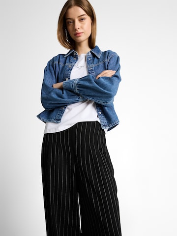 Wide leg Pantaloni de la TOM TAILOR DENIM pe negru