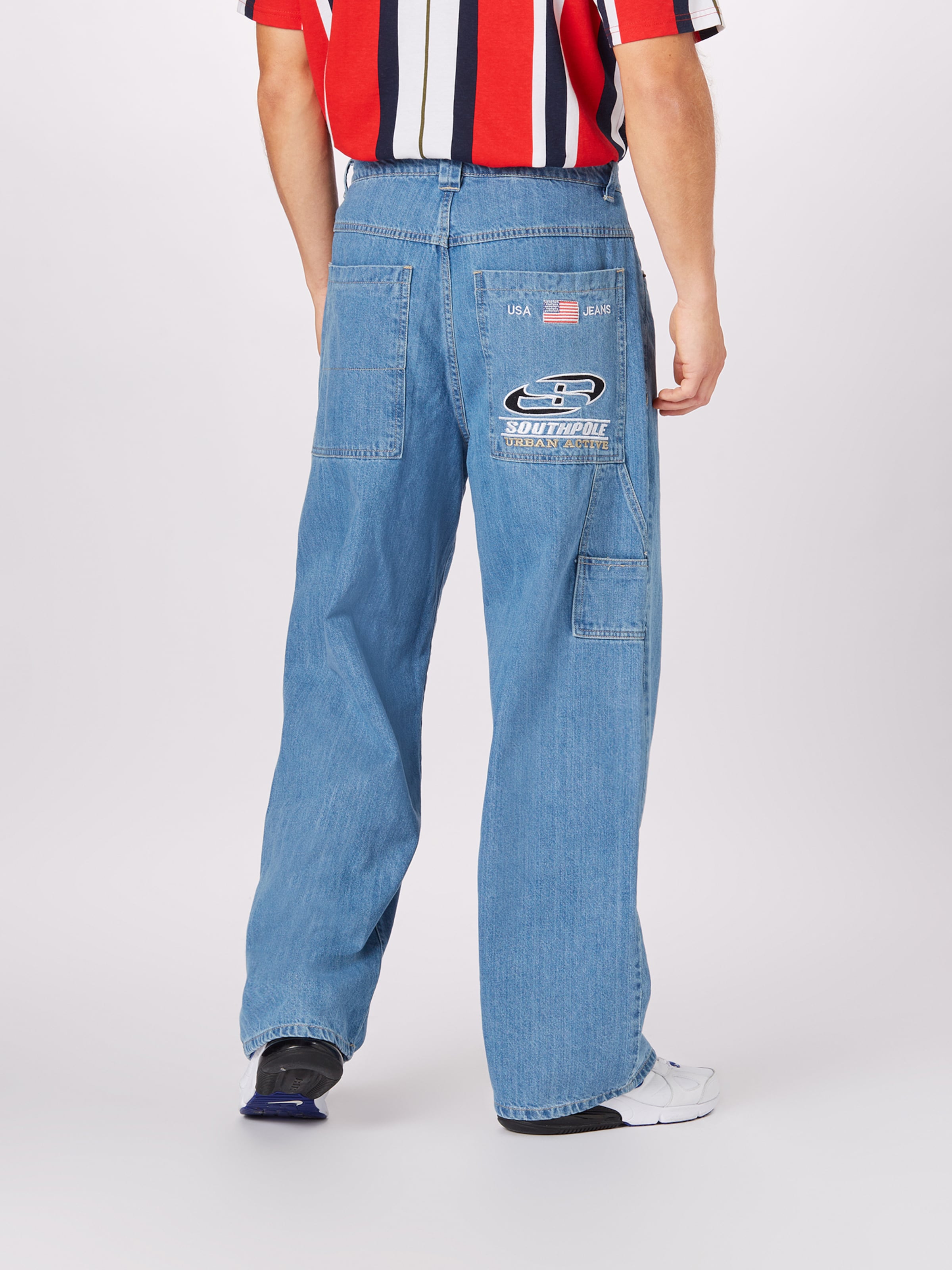 Southpole Wide Leg Jeans In Blue | About You