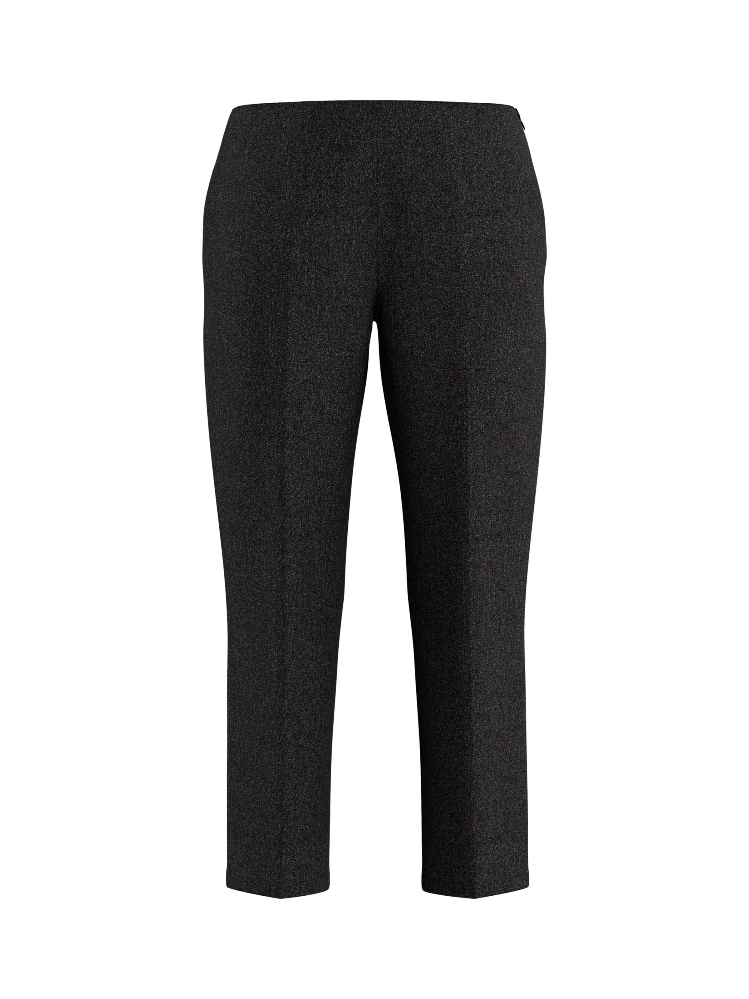 HYPEDROP - regular Pantalón de pinzas 'Elvira' en negro: frente
