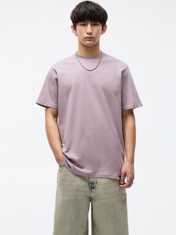 T-Shirt Pull&Bear en violet : devant