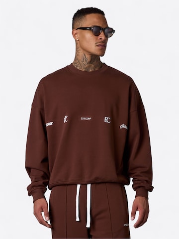 Sweat-shirt ESTEEM en marron : devant