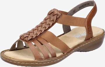 Rieker Sandals in Brown: front