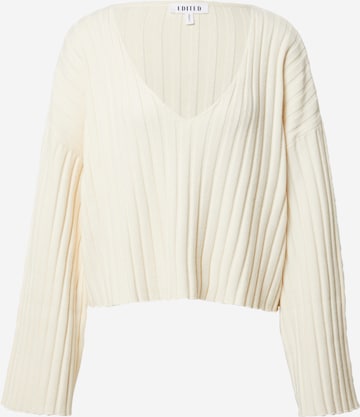 EDITED Sweater 'Thamara' in Beige: front