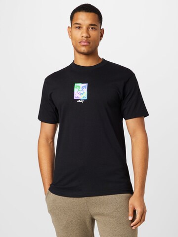 Obey T-Shirt in Schwarz: Vorderseite