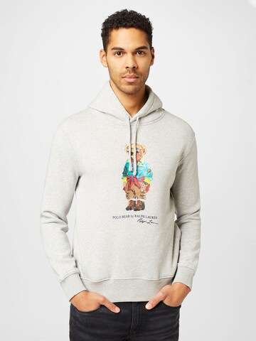 Sweat-shirt Polo Ralph Lauren en gris : devant