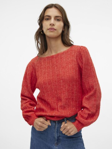 VERO MODA Pullover 'KAMILLE' in Rot