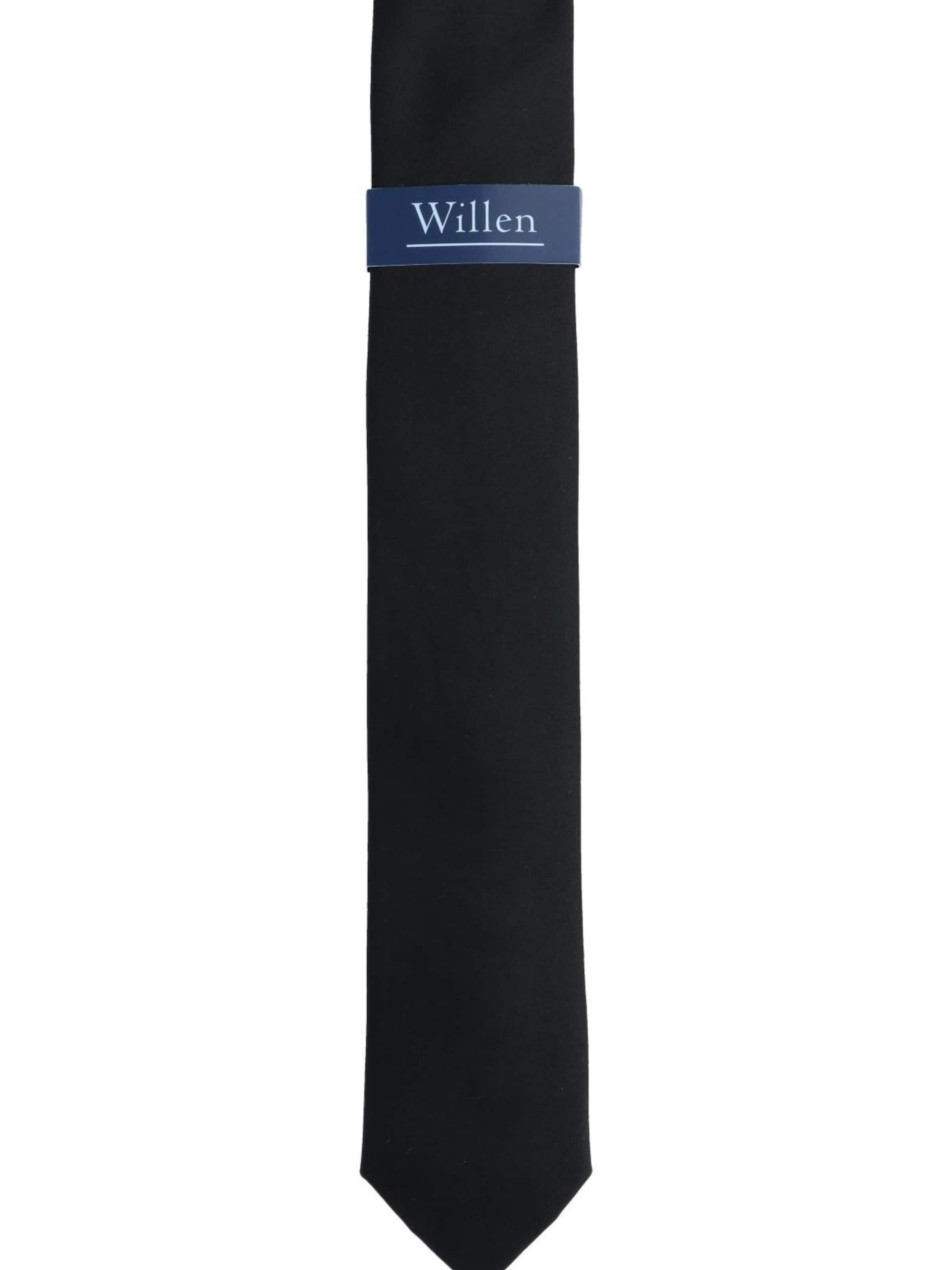 WILLEN Krawatte 'Uni de Luxe'‌‌‌‌‌‌‌‌ in Schwarz: Vorderseite
