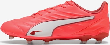 Chaussure de foot 'King Pro' PUMA en rouge : devant