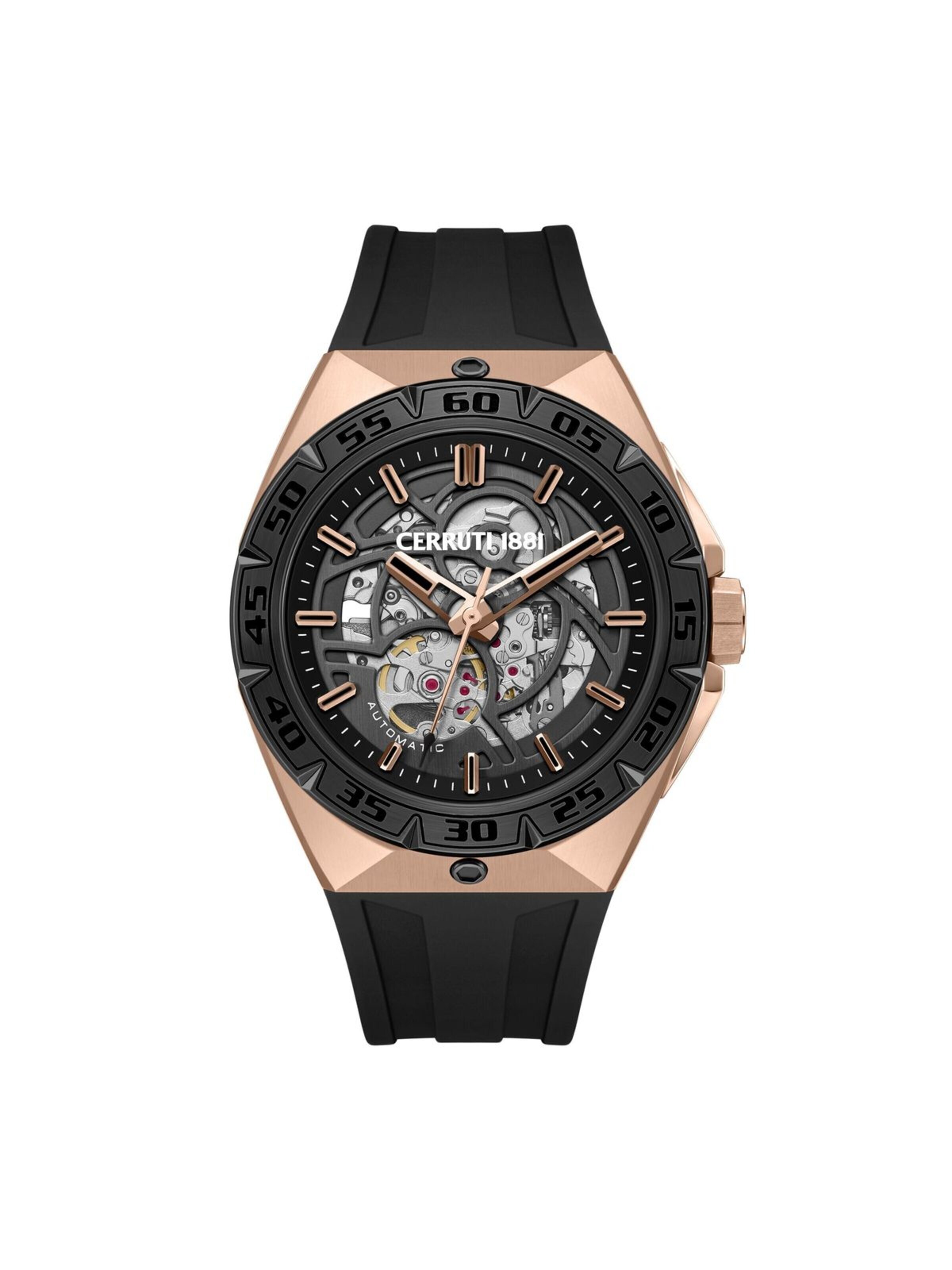 CERRUTI 1881 Analoguhr 'Automatic watch Arrezo'‌‌‌‌‌‌ in Schwarz: Vorderseite