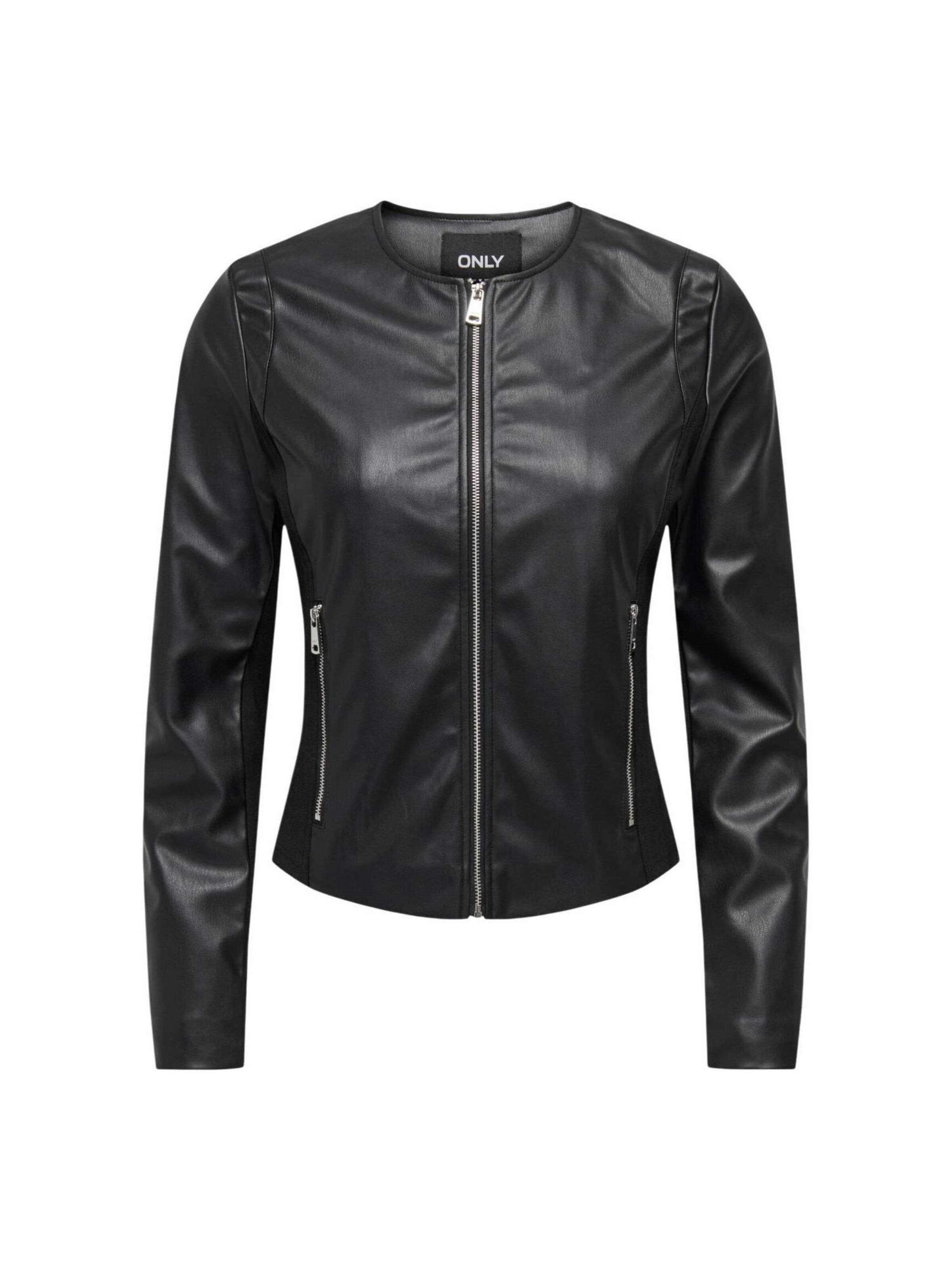 Giacca di mezza stagione 'ONLBITTEN MIX FAUX LEATHER JACKET CC OTW 15373291' in XS ONLY di colore nero, Visualizzazione prodotti