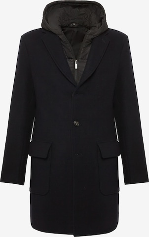 Boggi Milano Winter Coat in Blue: front