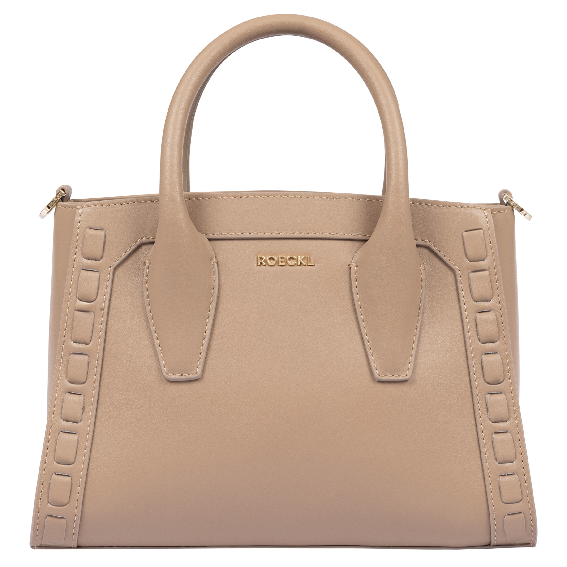 Borsa a mano 'MATHILDE HANDTASCHE CRAFTED SMALL' di Roeckl in beige: frontale