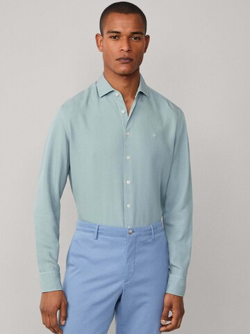 Coupe regular Chemise Hackett London en bleu : devant