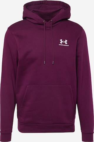 UNDER ARMOUR Αθλητική μπλούζα φούτερ 'Essential' σε λιλά: μπροστά