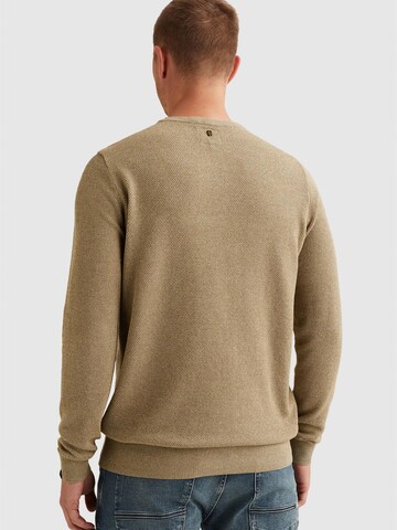 PME Legend Pullover 'Pullover in cotton/modal with ribbed collar' i beige