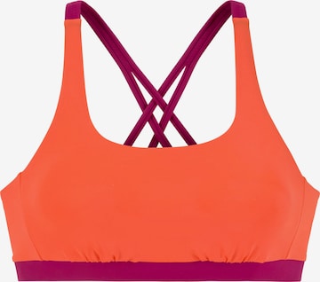 s.Oliver - Soutien Bustier Top de biquíni 'Yella' em laranja: frente