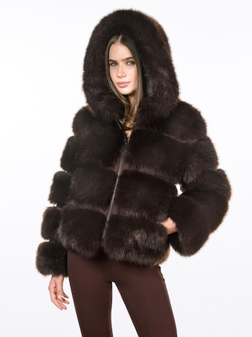 FauxAffairs Winterjacke 'BRAUNE FELLJACKE GIA'‌ in Braun