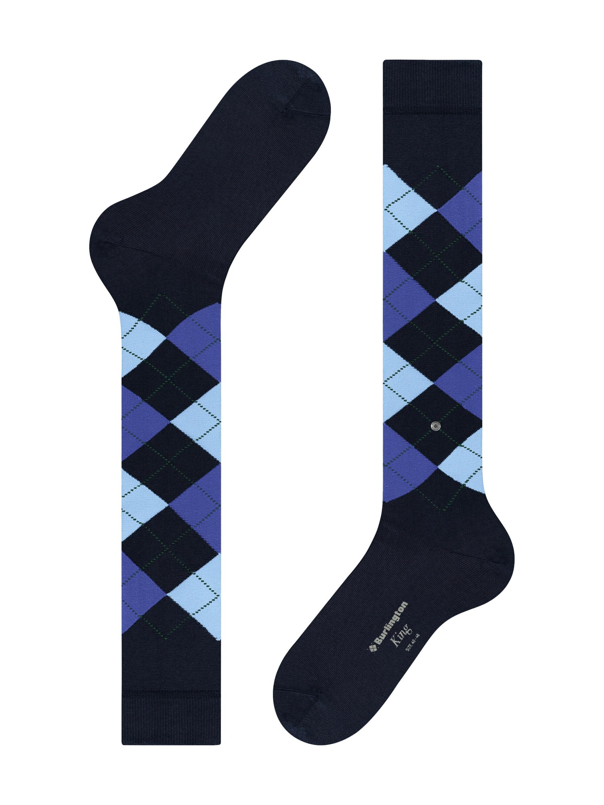 BURLINGTON Knee High Socks 'King' in Blue