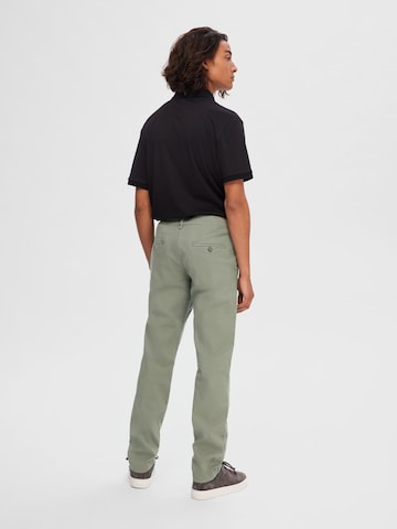 SELECTED HOMME Slimfit Chino 'Miles Flex' in Groen