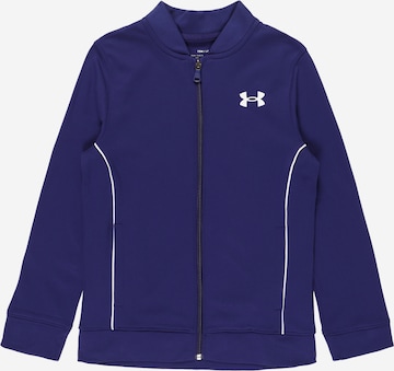 UNDER ARMOUR Sports sweat jacket in Blue: front