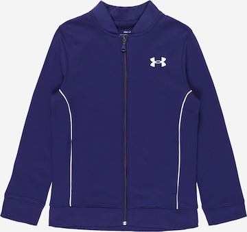 UNDER ARMOUR Športová mikina so zipsom - Modrá: predná strana