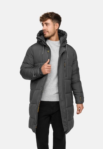 INDICODE JEANS Winterjas 'Studs' in Grijs