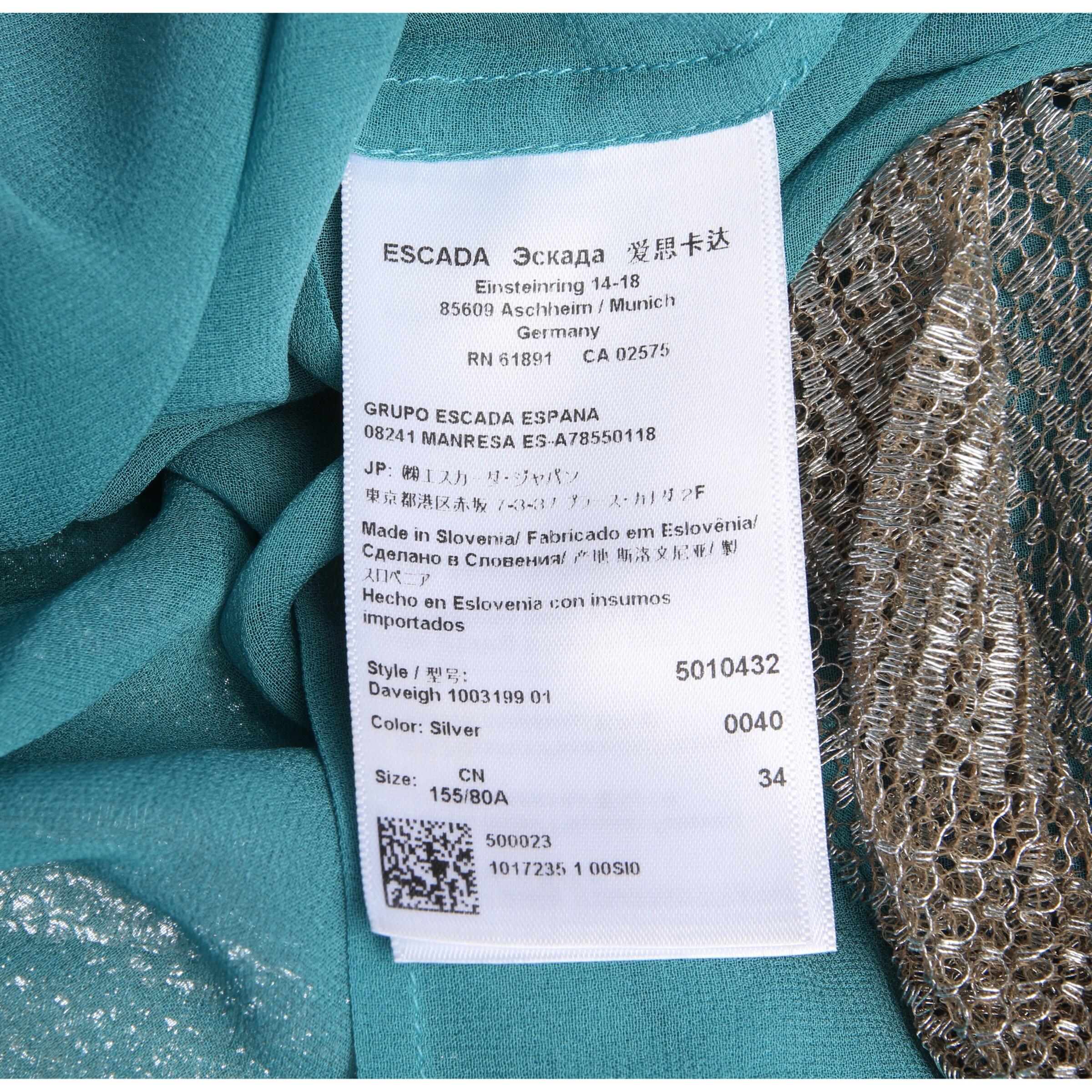 ESCADA Kleid XS in Blau