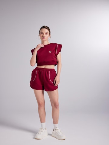 HOLLY LOLLY Loosefit Kalhoty – červená: přední strana