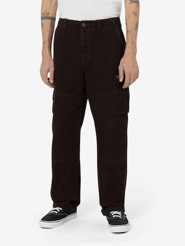 DICKIES Loosefit Cargobroek 'JOHNSON ' in Bruin: voorkant