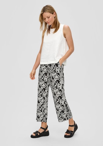 s.Oliver Wide leg Broek in Zwart