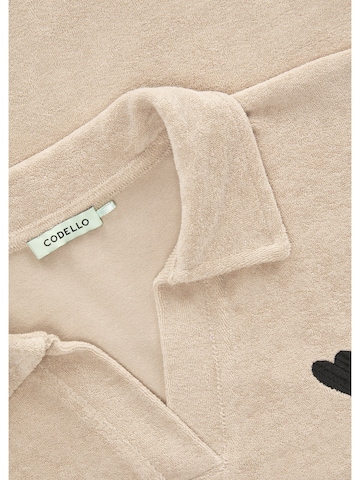 CODELLO T-Shirt aus Baumwoll-Mix in Beige