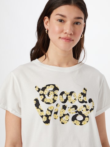 CATWALK JUNKIE - Camiseta 'DAISY FIELD' en blanco