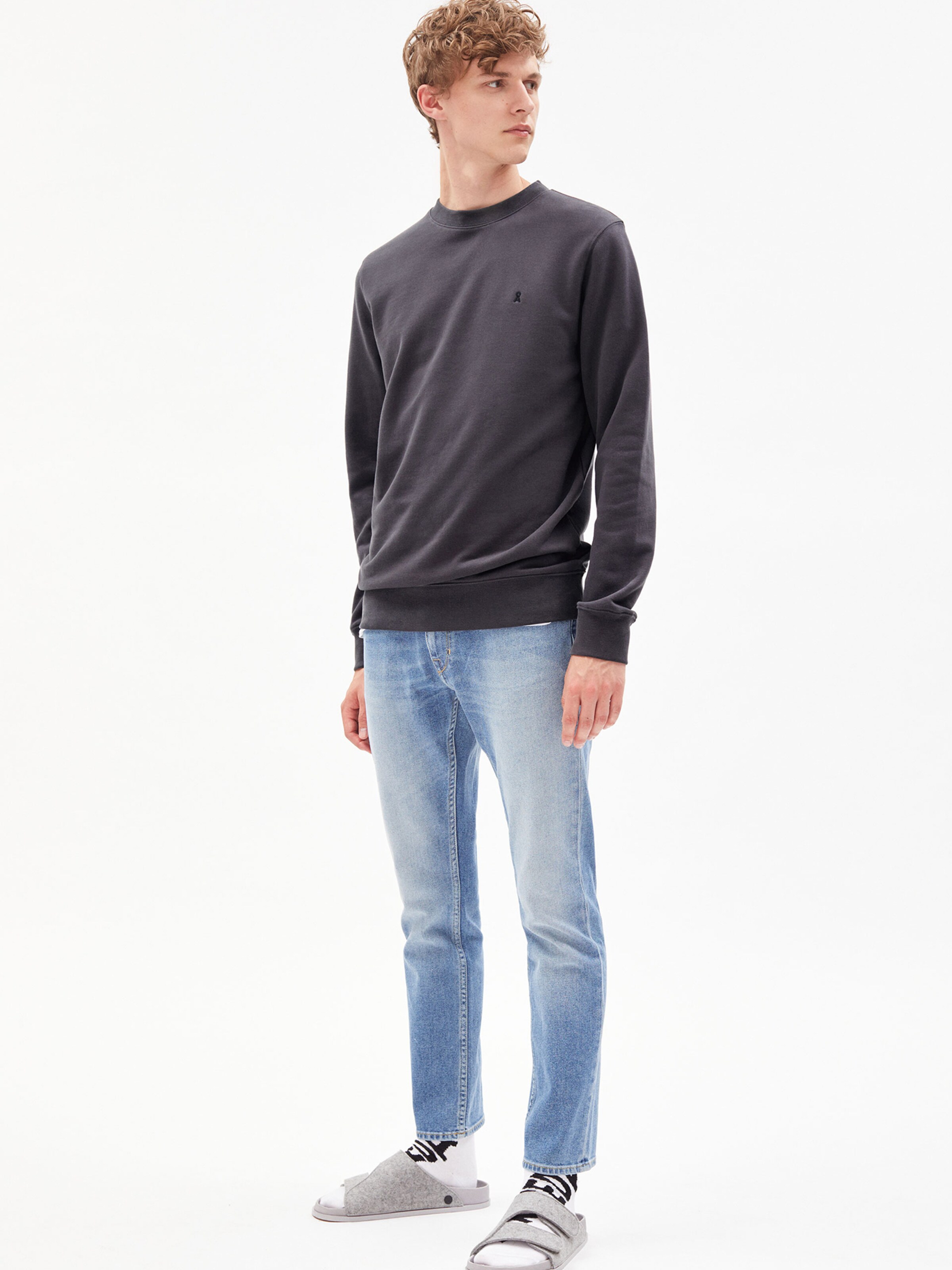 Männer Sweat ARMEDANGELS Sweatshirt 'Maalte' in Graphit - PL99137 Männer Sweat ARMEDANGELS Sweatshirt 'Maalte' in Graphit - PL99137