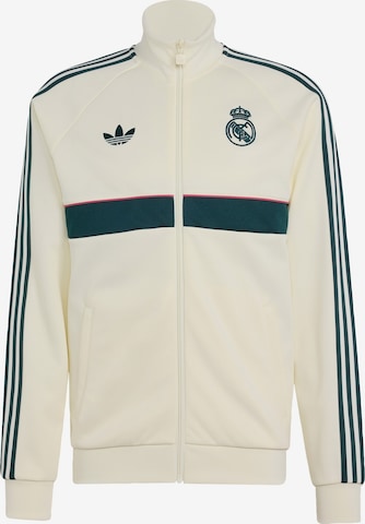 ADIDAS PERFORMANCE Αθλητική ζακέτα φούτερ 'Real Madrid Originals' σε μπεζ: μπροστά