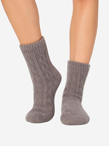 Nur Die Sokken ' Flausch Socken ' in Grijs: voorkant