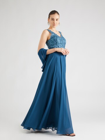 mascara Evening Dress in Blue