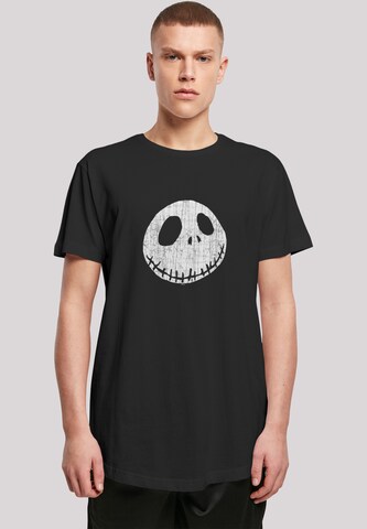 F4NT4STIC Shirt 'Disney The Nightmare Before Christmas Jack Cracked Face' in Zwart: voorkant