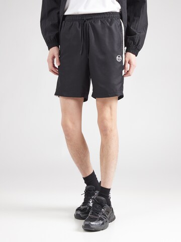 Sergio Tacchini Regular Sportshorts 'ALETTONE' in Schwarz: Vorderseite