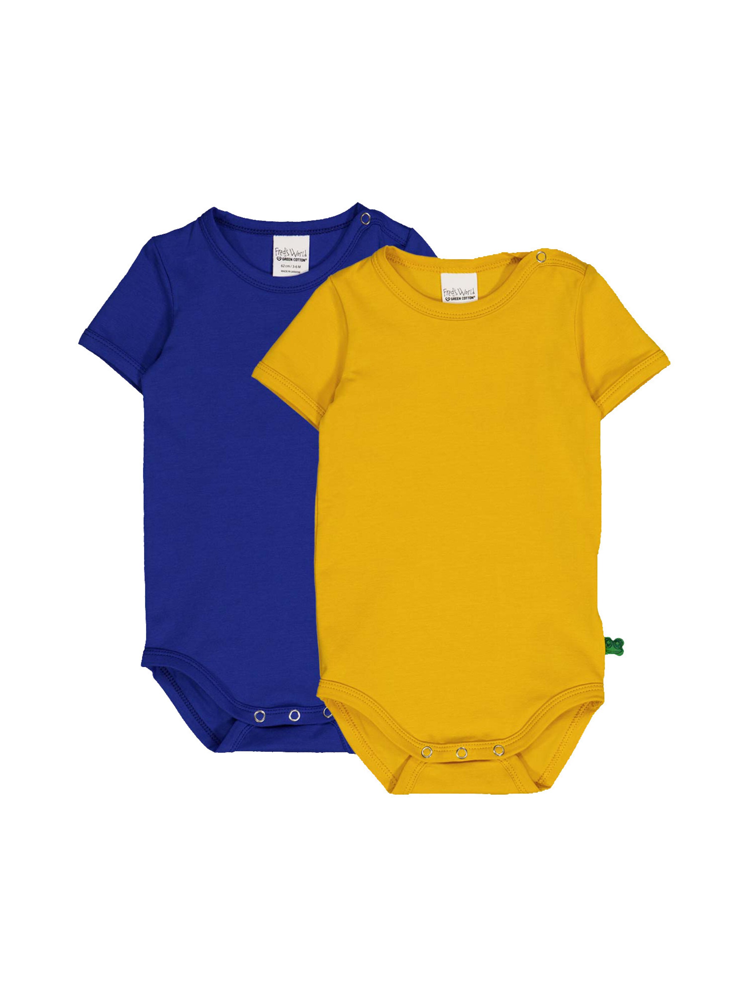 Barboteuse / body Fred's World by GREEN COTTON en bleu : devant