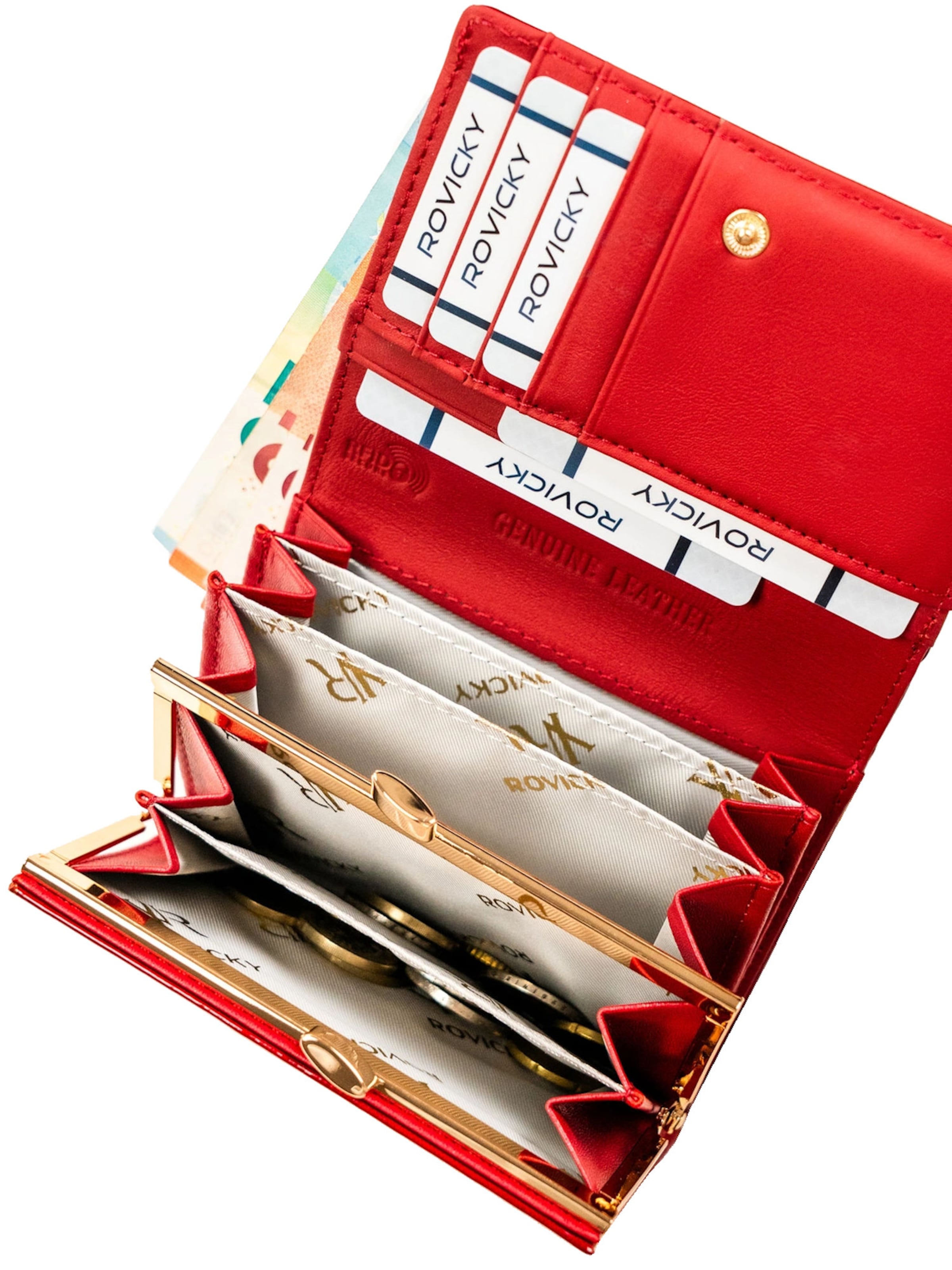 Tomshop24-7 Wallet 'Rovicky-Lack RFID' in Red