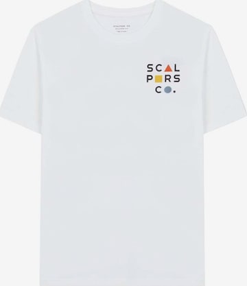 Tricou 'Bau Flock' de la Scalpers pe alb: față