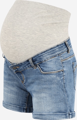 MAMALICIOUS Slimfit Jeans 'York' in Blauw: voorkant