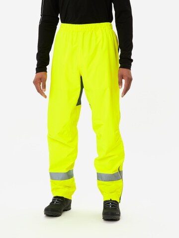 VAUDE Regular Outdoorbroek 'Luminum Rain' in Geel: voorkant