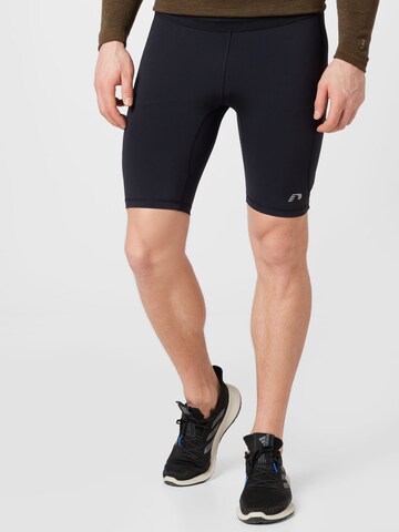 Skinny Pantalon de sport Newline en noir : devant