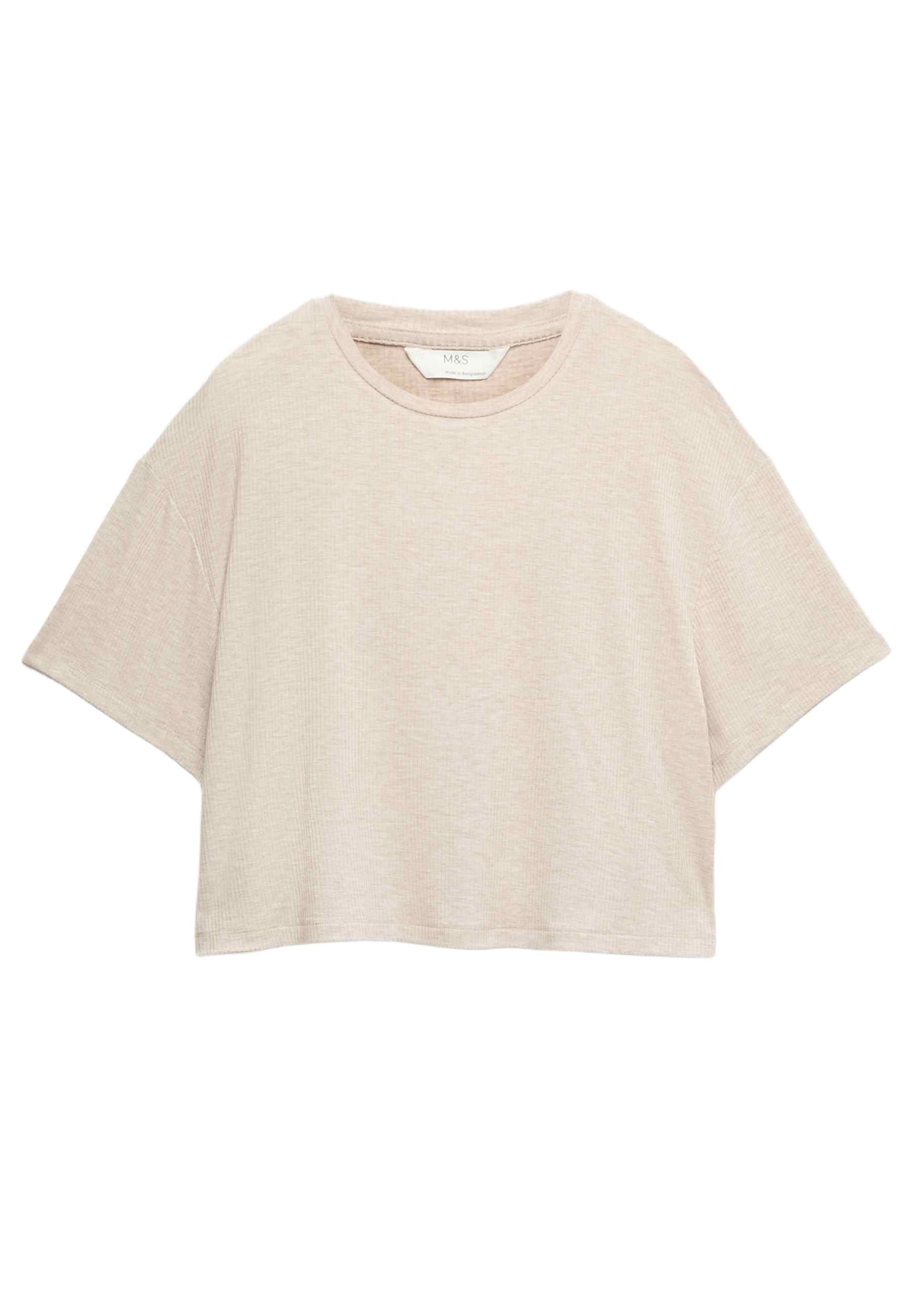 Marks & Spencer Slaapshirt in Beige: voorkant