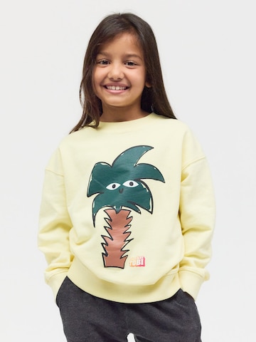 Play Play Pauly Sweatshirt 'CHECKER TOBI' in Yellow