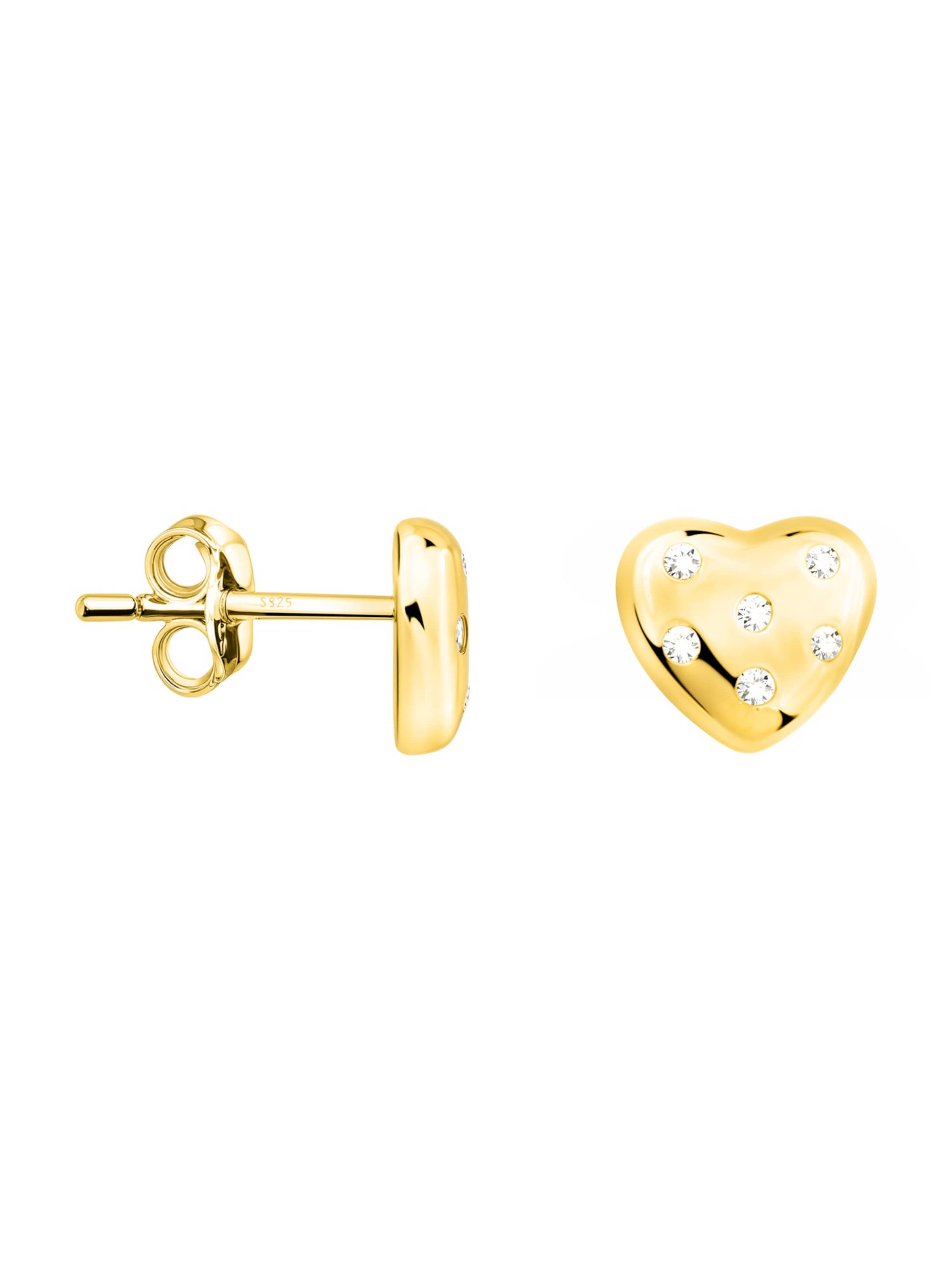 Sofia Milani Ohrringe 'Heart'‌‌‌‌‌‌‌‌‌‌ in Gold: Vorderseite
