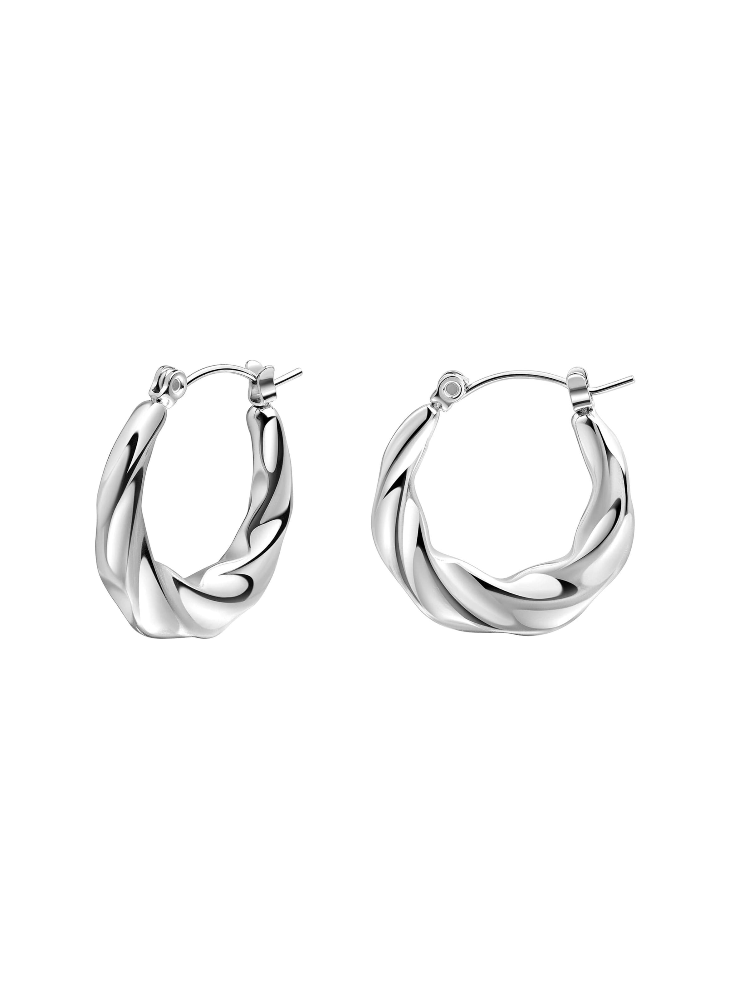 Zeeme Boucles d'oreilles en blanc, Vue avec produit